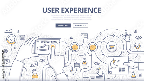 User Experience Doodle Concept photo