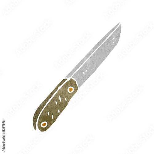 retro cartoon knife