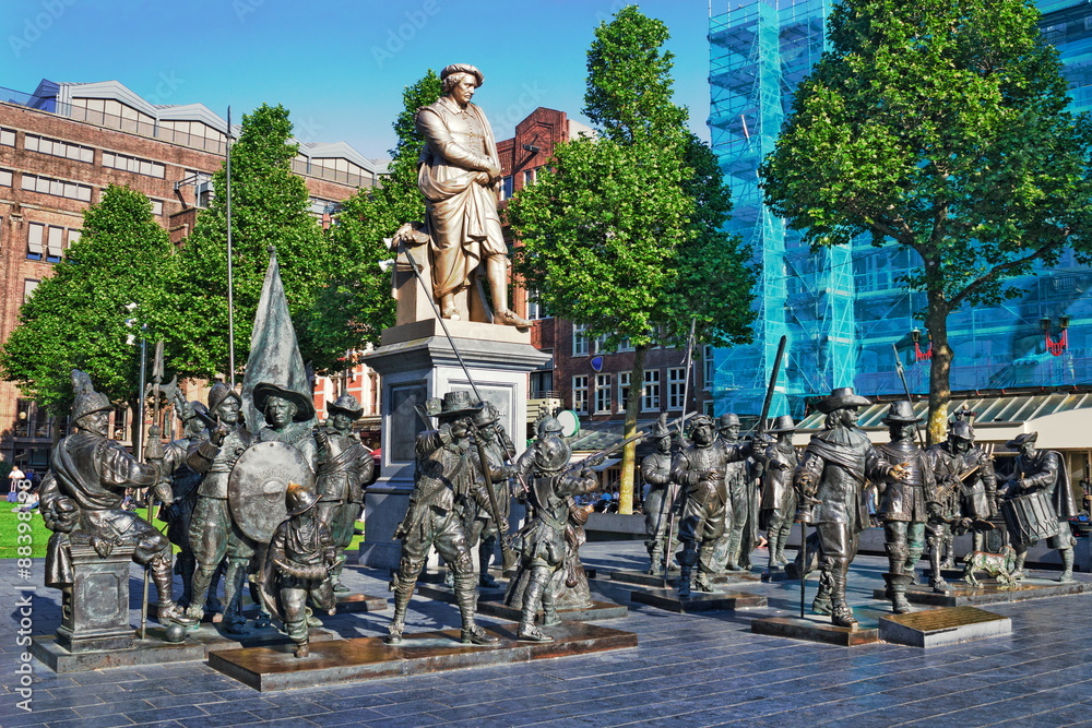 Obraz premium Rembrandt-Denkmal