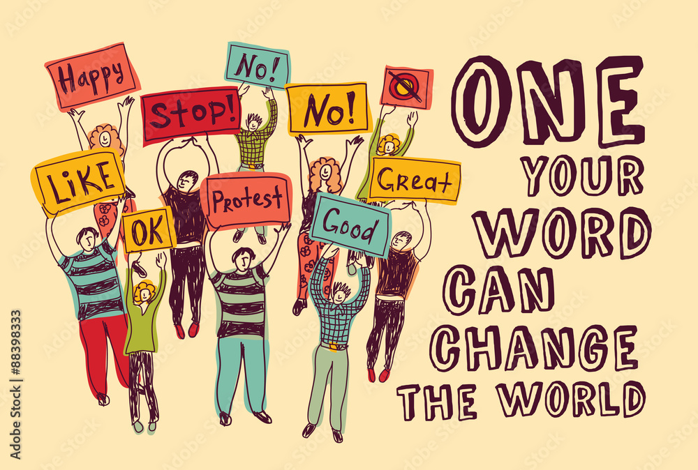 Obraz premium Democracy voting change world people meeting