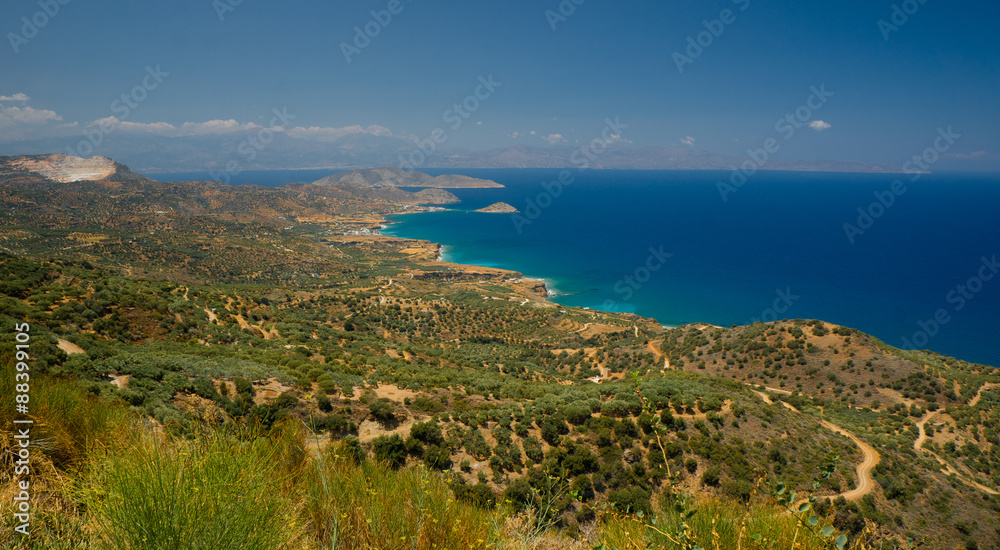 Amazing view on Crete island, Greece.