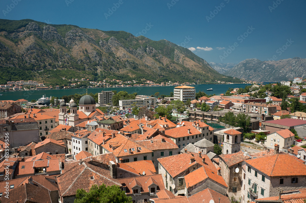Roof tops of the old town Kotor