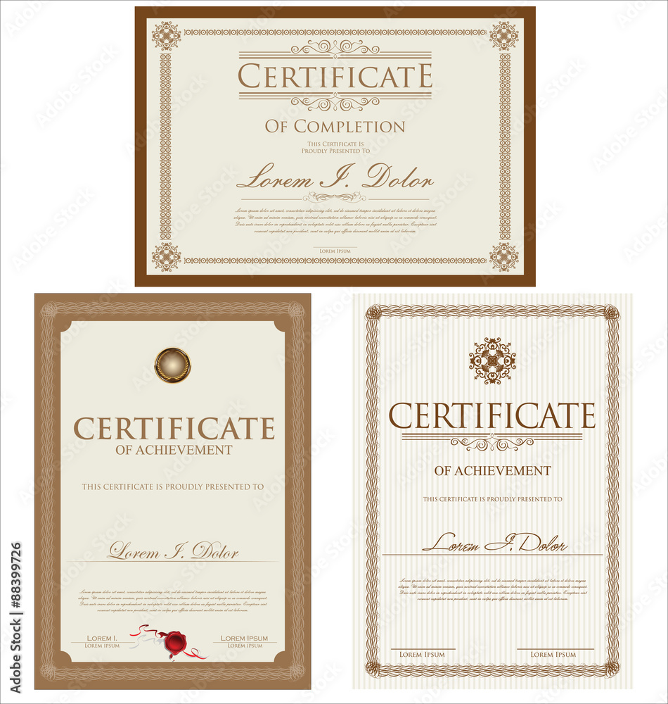 Certificate template
