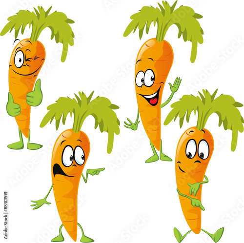 carrot - funny vector cartoon