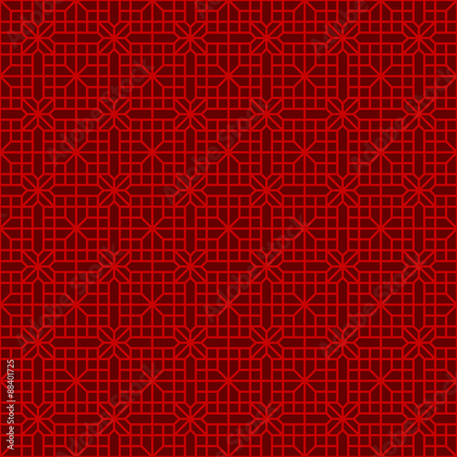 Seamless Chinese window tracery lattice geometry flower pattern background.
