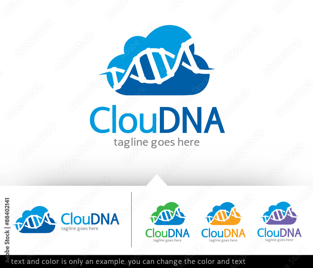 Cloud DNA Logo Template Vector