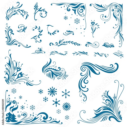 Vector Winter Ornaments Bundle