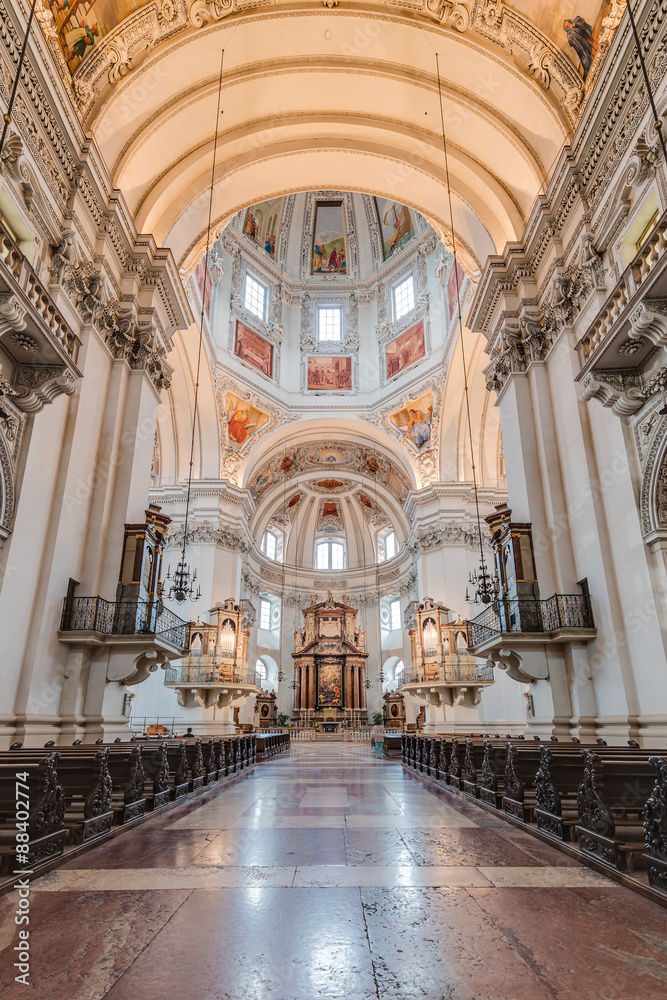 Obraz premium The Salzburg Cathedral (Salzburger Dom) in Salzburg, Austria