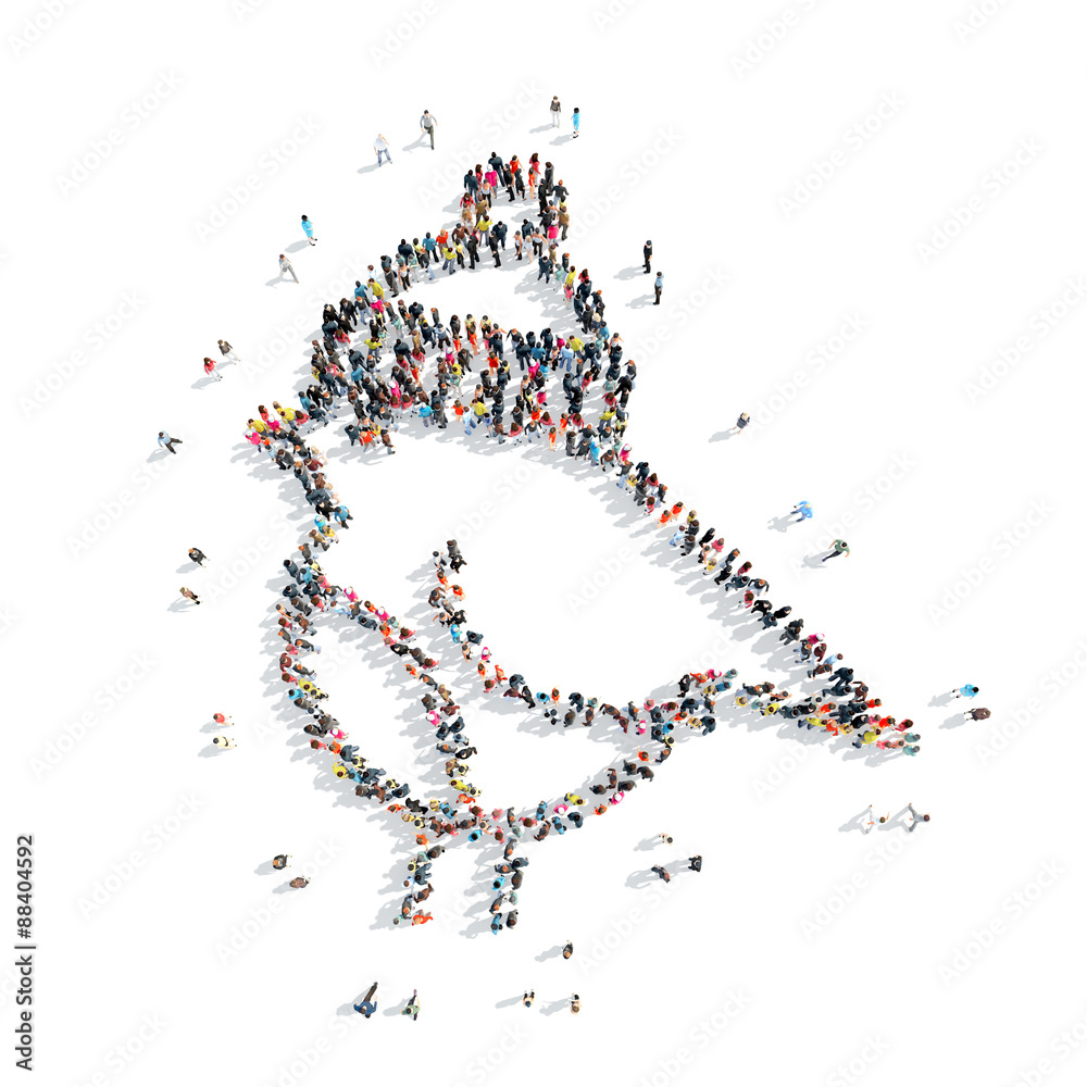 people in the shape of a bullfinch people in the shape of a bullfinch