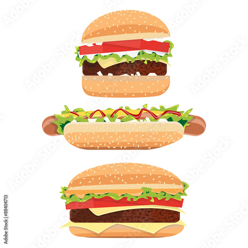 HotDog and hamburger