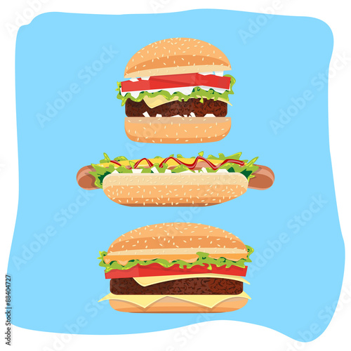 HotDog and hamburger