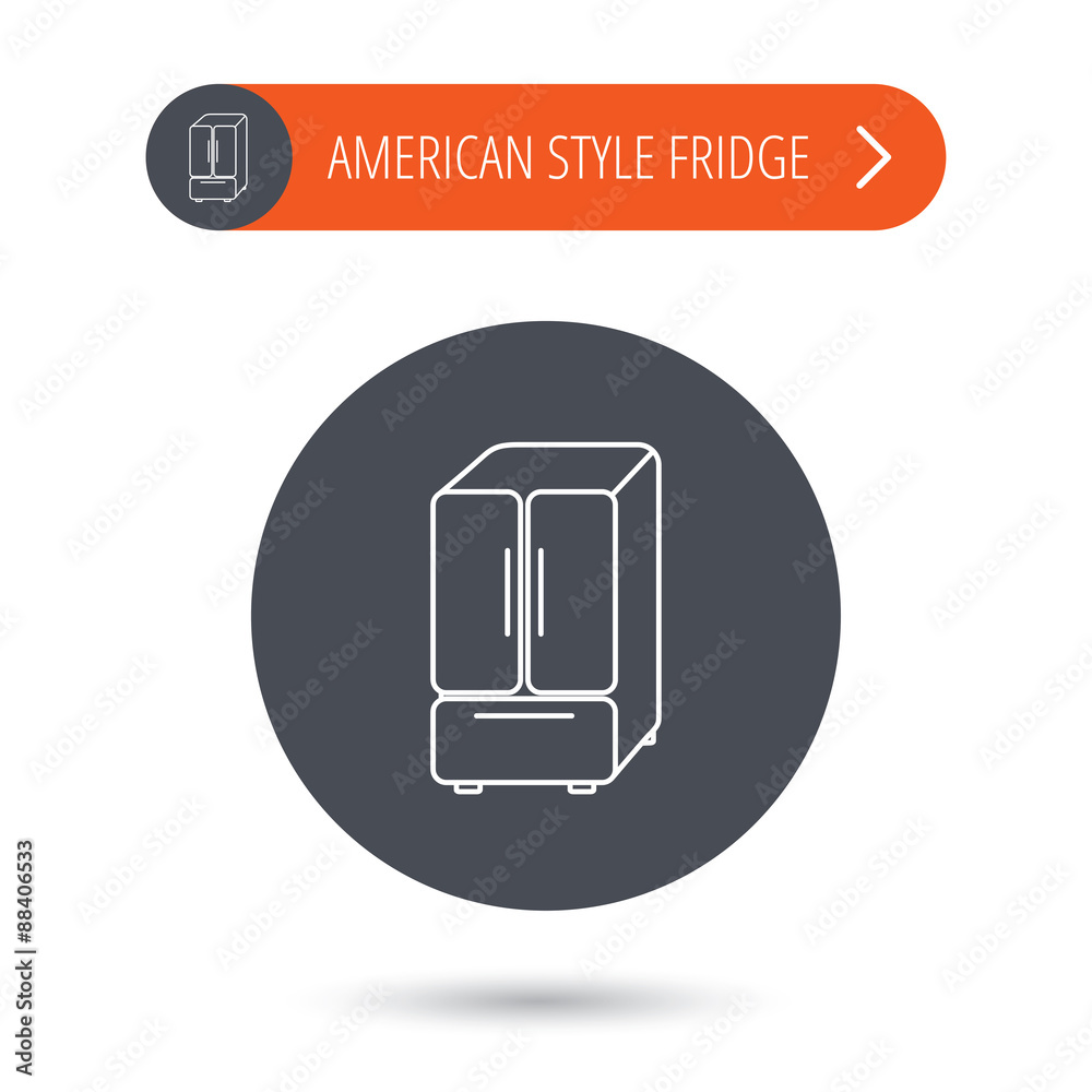 American fridge icon. Refrigerator sign. American fridge icon. Refrigerator sign.