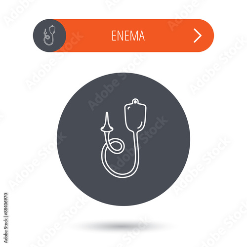 Enema icon. Medical clyster sign.