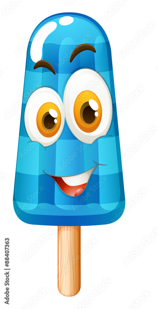 Fototapeta premium Popsicle with happy face