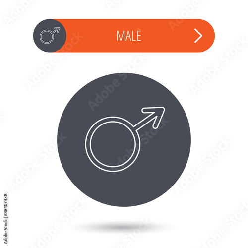 Male icon. Gentlemen sexuality sign.