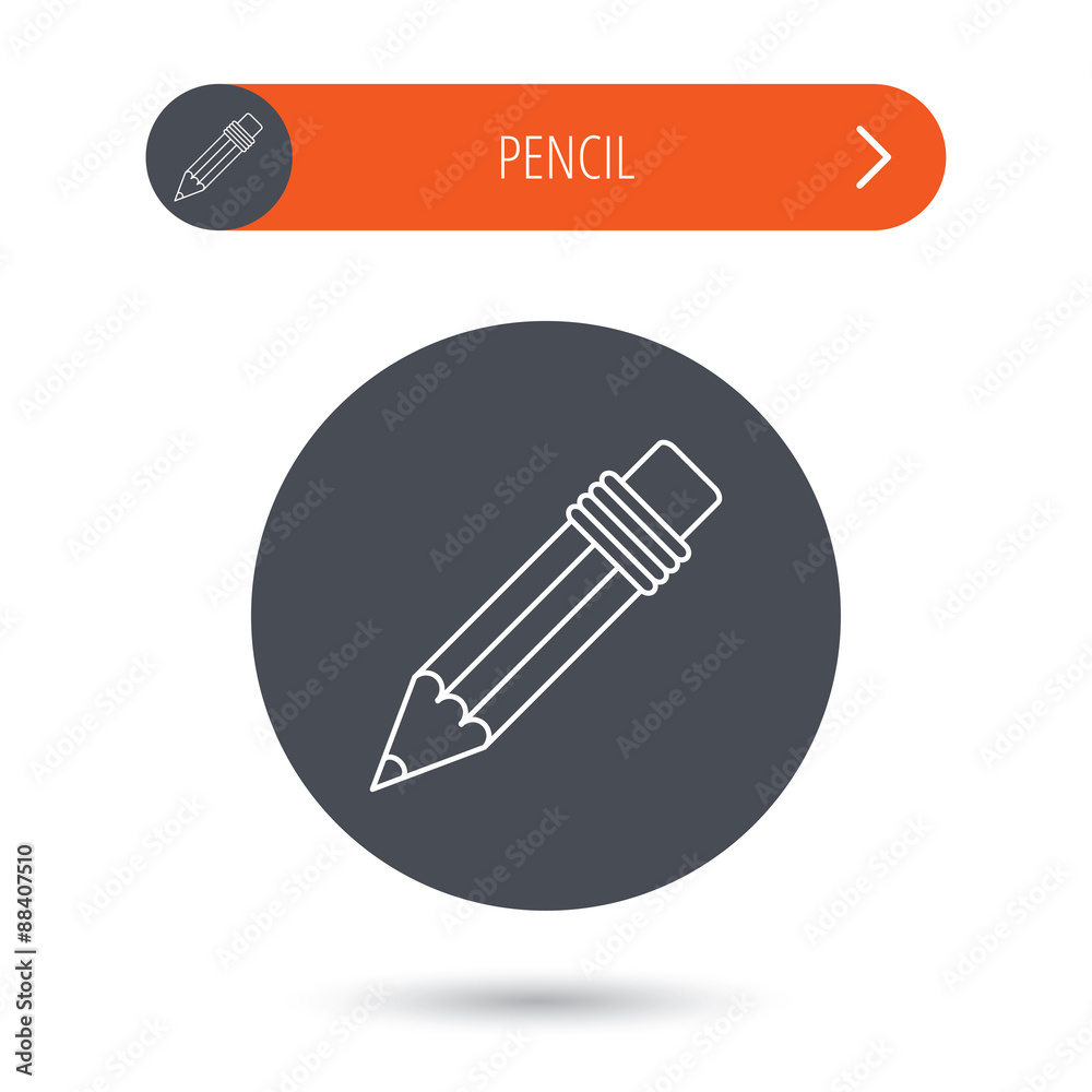 Pencil icon. Drawing tool sign.