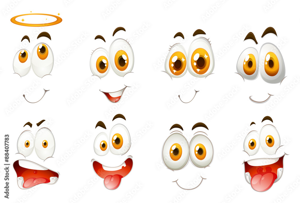 Fototapeta premium Different kind of facial expressions