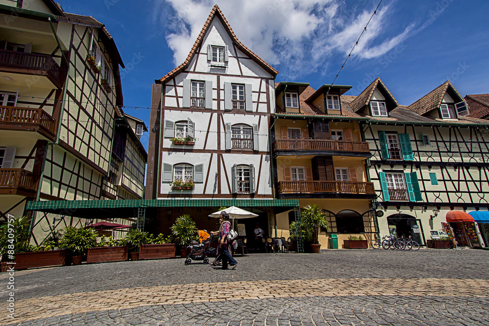 Obraz premium Buildings in Colmar Tropicale, Bukit Tinggi, Malaysia.