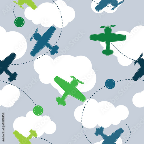 Vector seamless colorful pattern planes