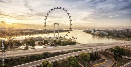 Photography Singapore skyline in morning