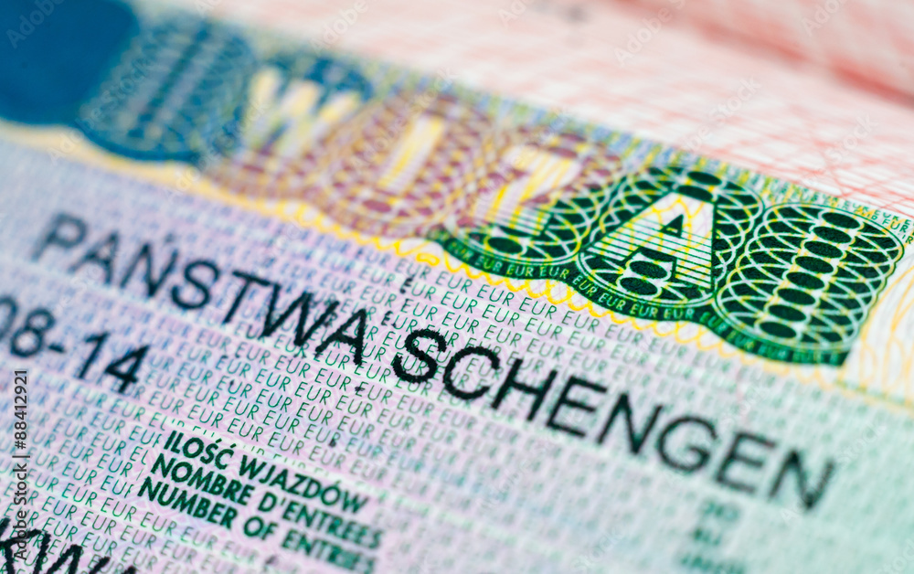 Obraz premium Schengen visa