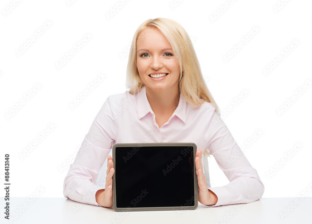 smiling businesswoman or student with tablet pc smiling businesswoman or student with tablet pc