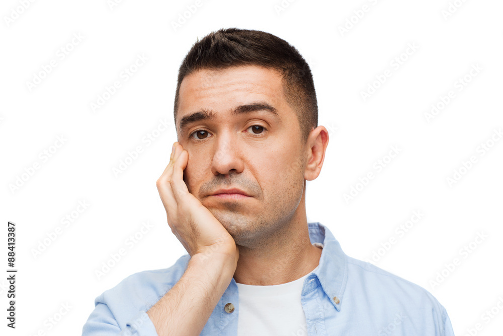 sad middle aged man