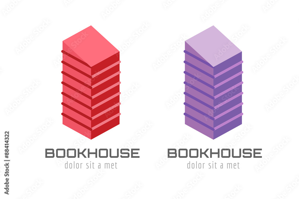 Book skyscraper template logo icon. Back to school. Education Book skyscraper template logo icon. Back to school. Education