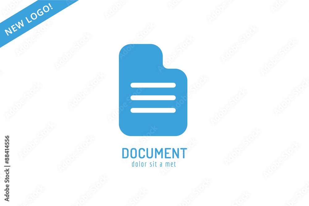 Abstract document template logo icon. Back to school. Education Abstract document template logo icon. Back to school. Education