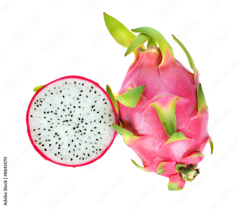 Dragon Fruit isolated against white background. Dragon Fruit isolated against white background.