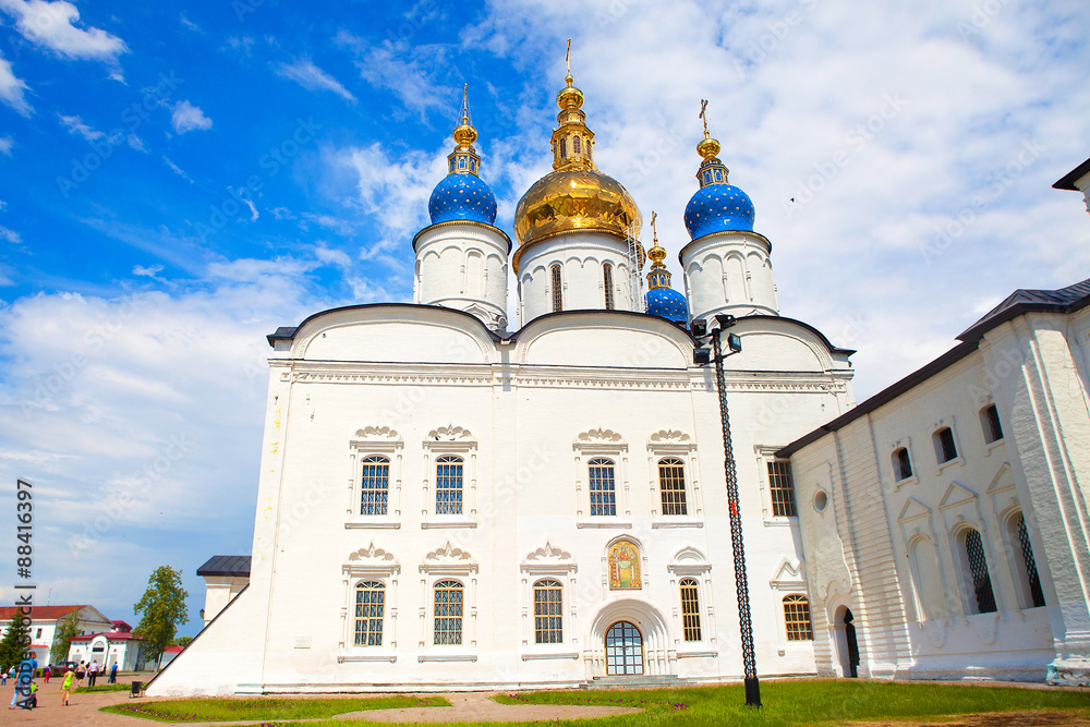 Orthodox church with golden domes