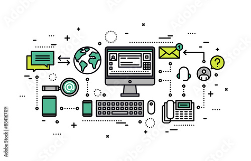 Information retrieval line style illustration