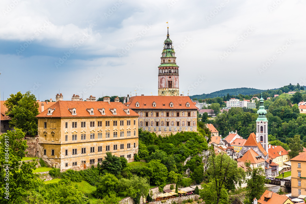 View of castle in Cesky Krumlov-Czech Republic