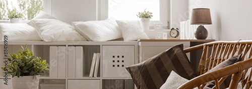 Tableau sur toile White wooden sideboard
