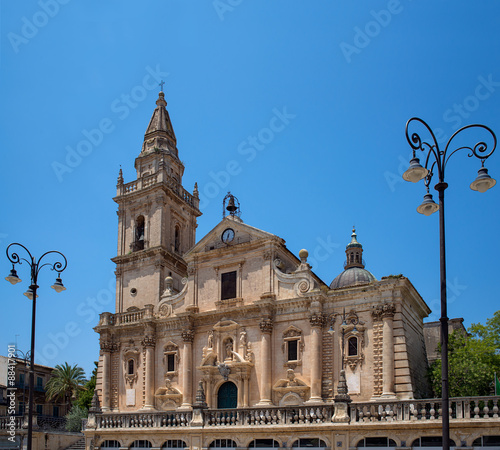Cathedral of San Giovanni Battista in Ragusa. Sicily, Italy.