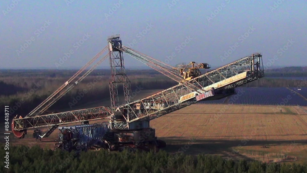 Shut down bucket wheel excavator static shot Shut down bucket wheel excavator static shot