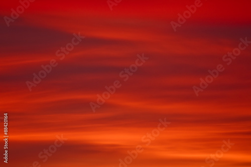 View of red sky can be used as abstract background