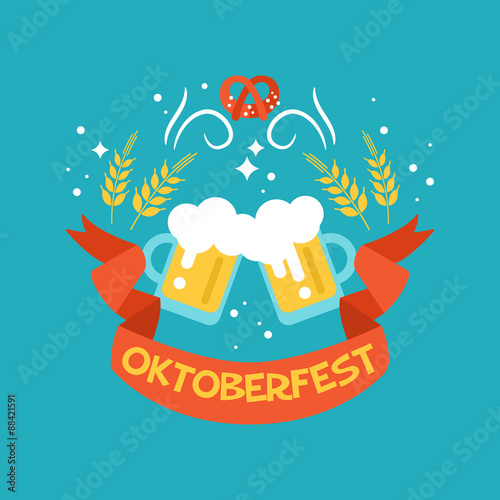 Oktoberfest beer festival logo design
