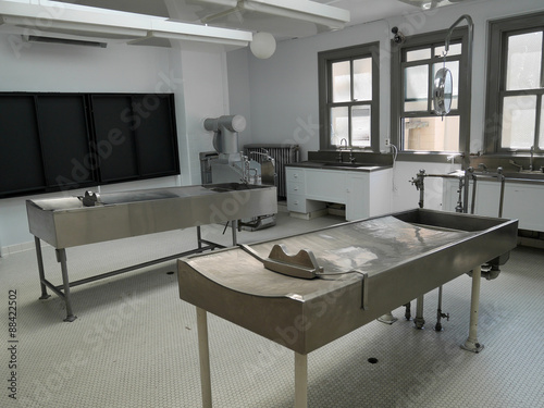 autopsy room and tables photo