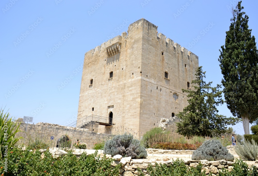 Architecture from Kolossi castle and blue sky Architecture from Kolossi castle and blue sky