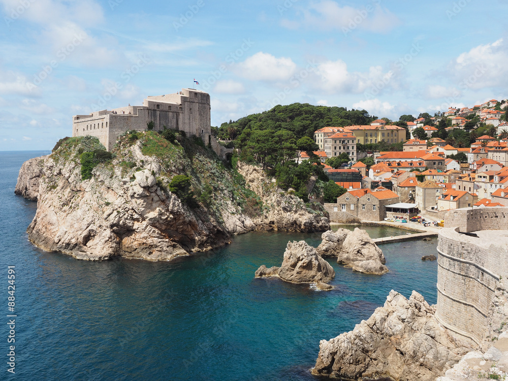 City Wall and Coastline of Dubrovnik, Croatia