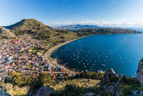 lake titicaca at the border of bolivia and peru photo