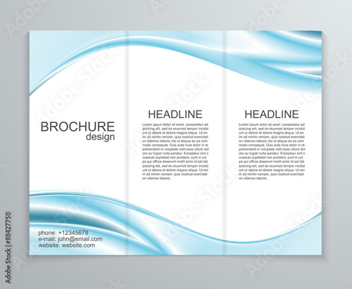 Vector abstract brochure design template.