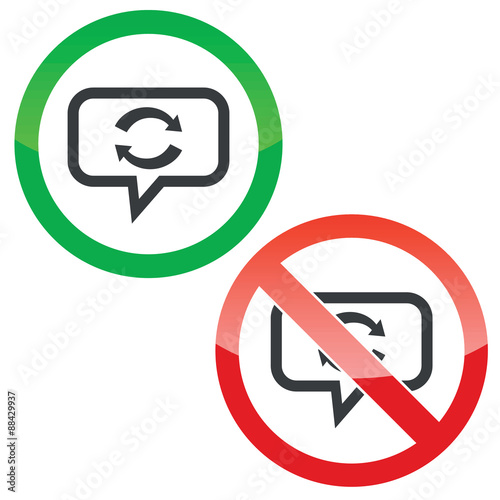 Exchange message permission signs