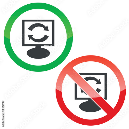 Exchange monitor permission signs