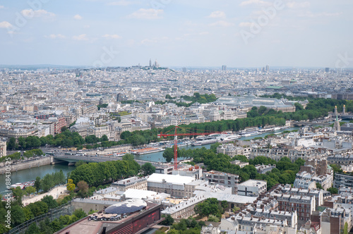 View of the River Seine, captured from the Eiffel Tower, Paris