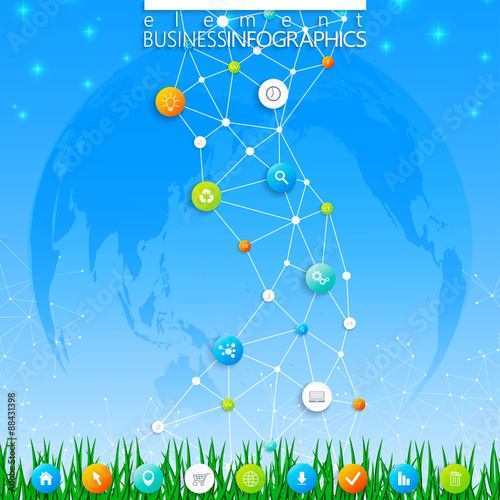 Modern infographic template dna. Can be used in the workflow