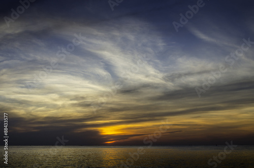 Sunset sky at sea