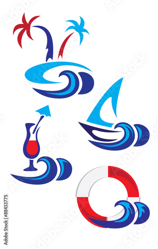 Marine set of logos © vitalygrin