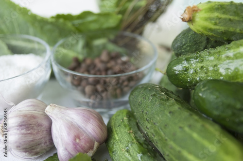 Green cucumbers